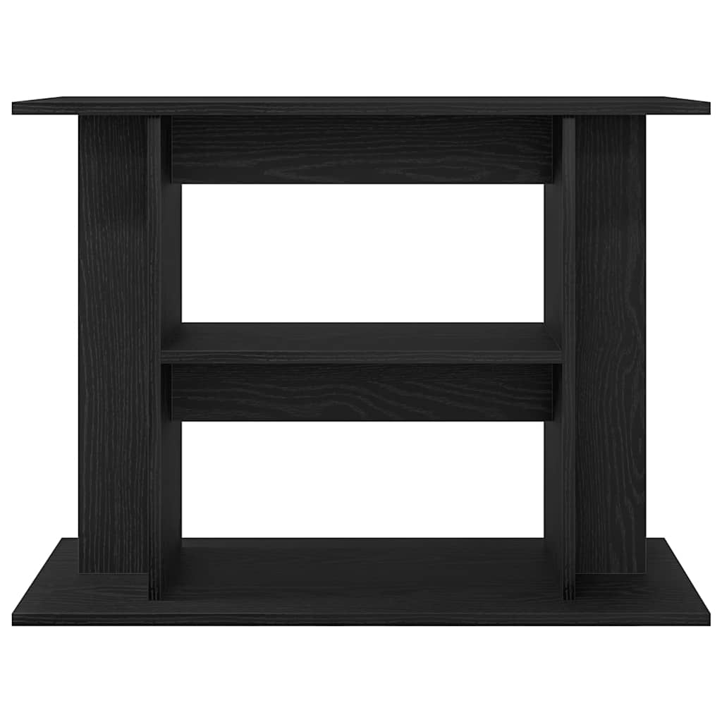 fekete tölgy szerelt fa akváriumi állvány 80x35x60 cm