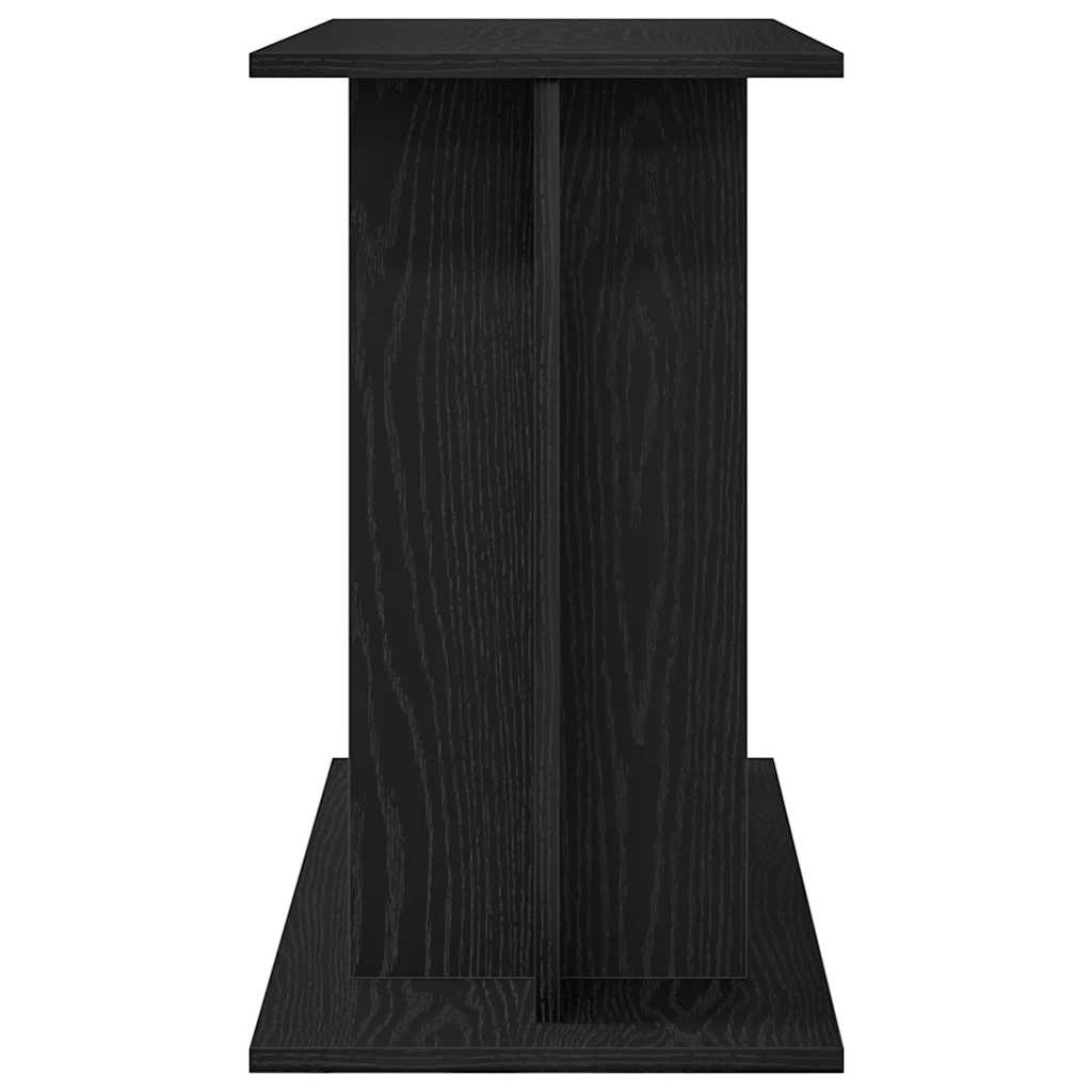 fekete tölgy szerelt fa akváriumi állvány 80x35x60 cm