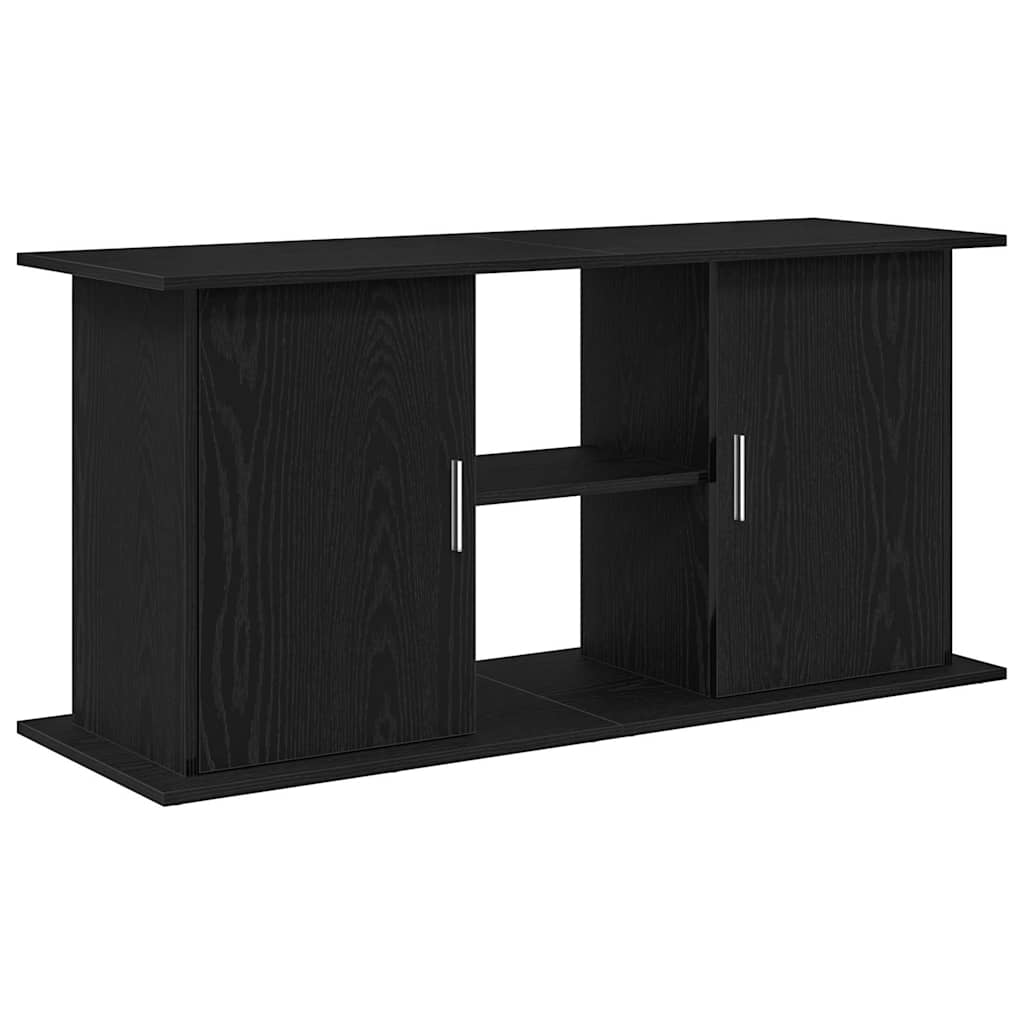 fekete tölgy szerelt fa akváriumi állvány 121x41x58 cm