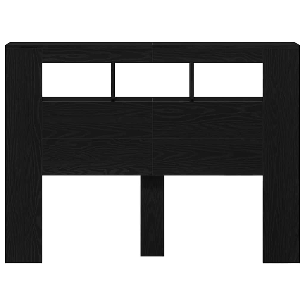 LED ágytámla Musta tammi 140 x 18,5 x 103,5 cm Faanyag