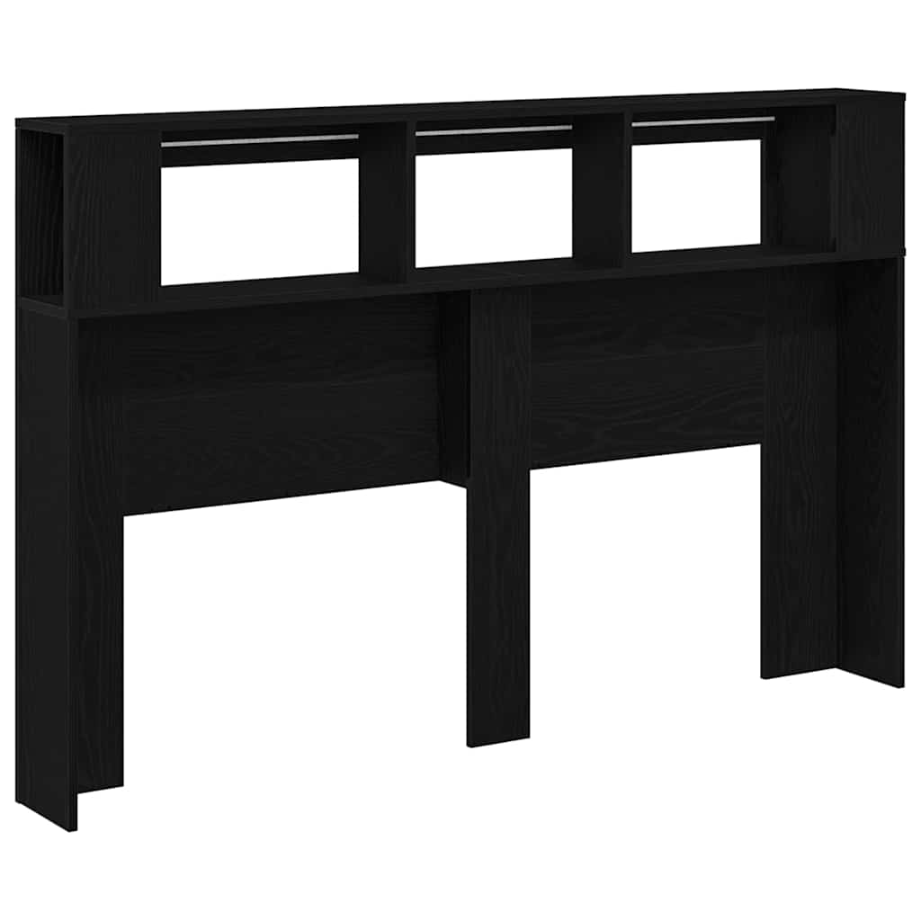 LED ágytámla Musta tammi 160 x 18,5 x 103,5 cm Faanyag
