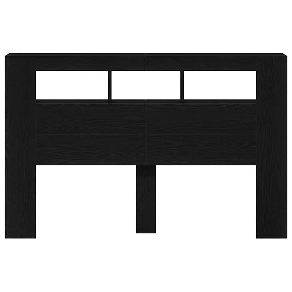 LED ágytámla Musta tammi 160 x 18,5 x 103,5 cm Faanyag