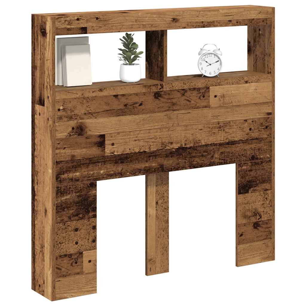 antik fa áthidalószekrény LED-világítással 100 x 17 x 102 cm