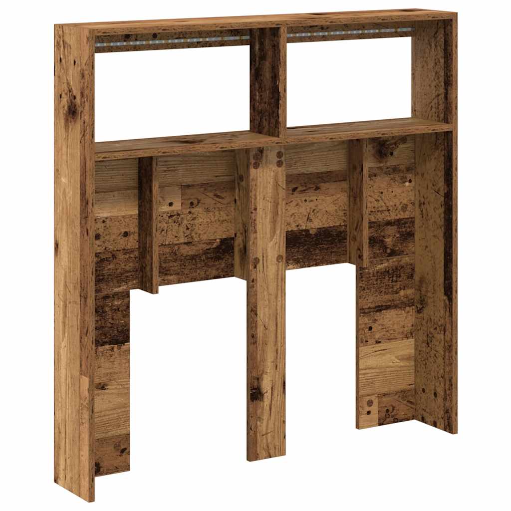 antik fa áthidalószekrény LED-világítással 100 x 17 x 102 cm