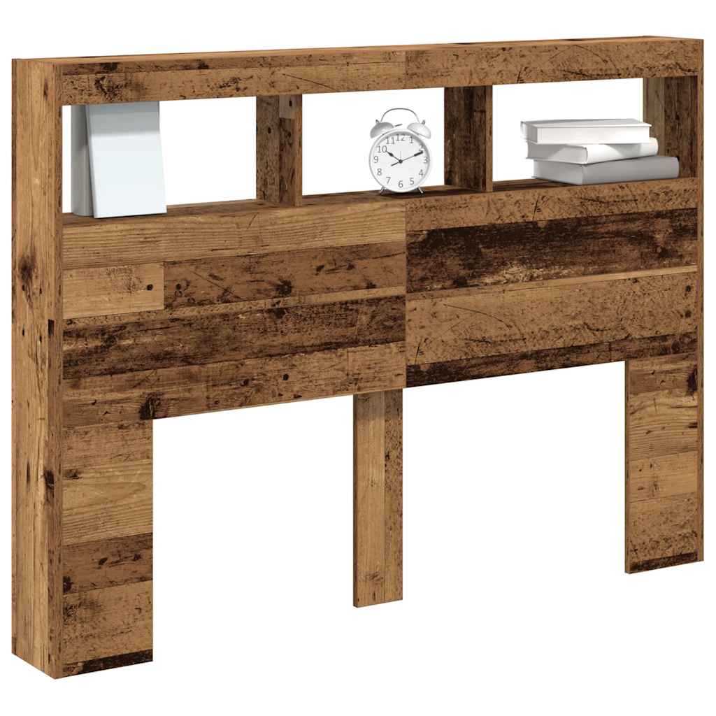 antik fa áthidalószekrény LED-világítással 140 x 17 x 102 cm