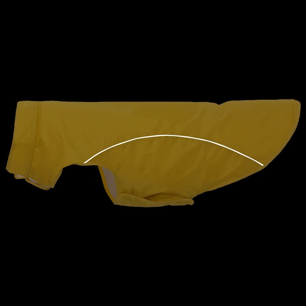 sárga poliészter kutya esőkabát fényvisszaverő csíkokkal 4XL