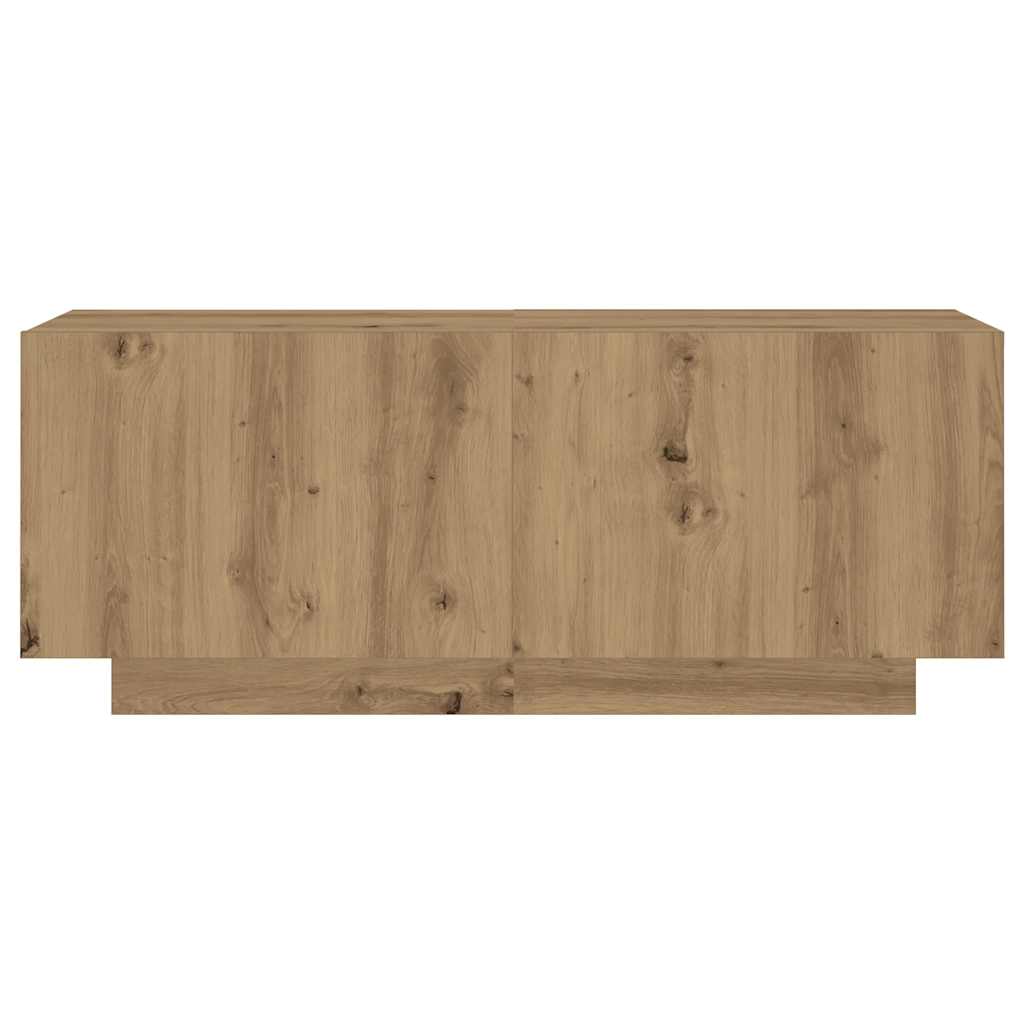 kézműves tölgy szerelt fa TV-szekrény LED-ekkel 300x35x40 cm