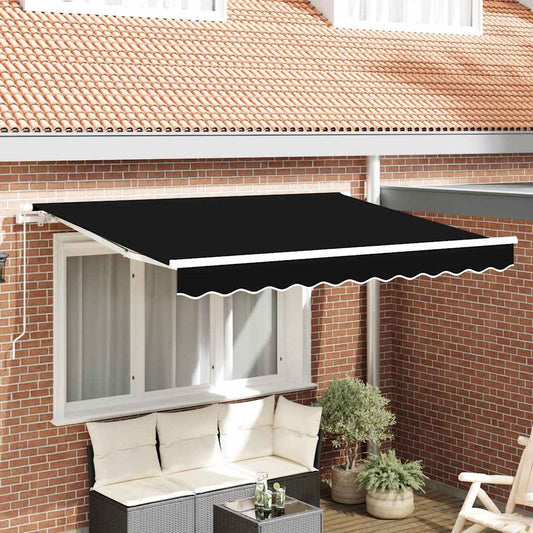 Napellenző ponyva Fekete 300 x 250 cm Vászon