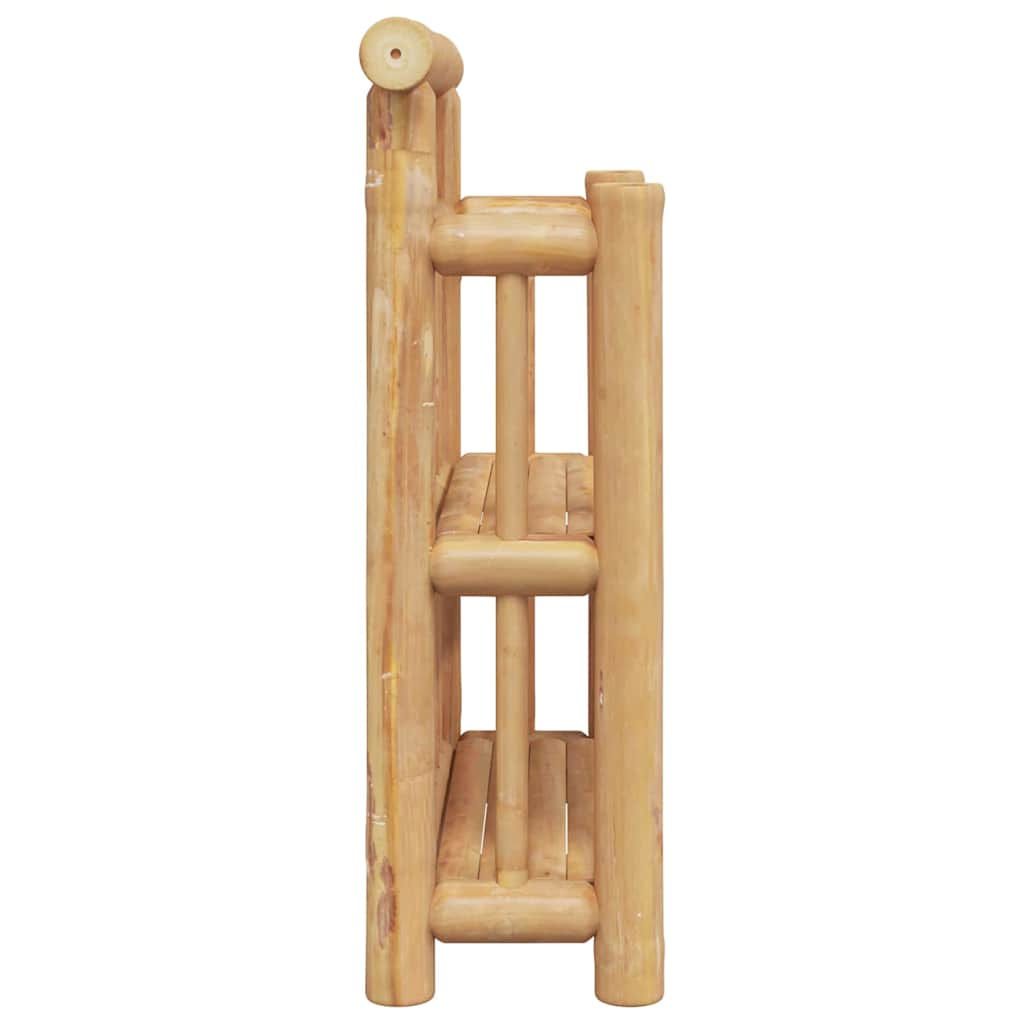 Falpolc polcokkal tárolóval Barna 40 x 13 x 44 cm bambusz