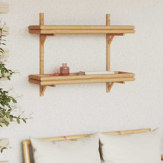 Falifiók polcokkal tárolóval Barna 75 x 26 x 60 cm bambusz