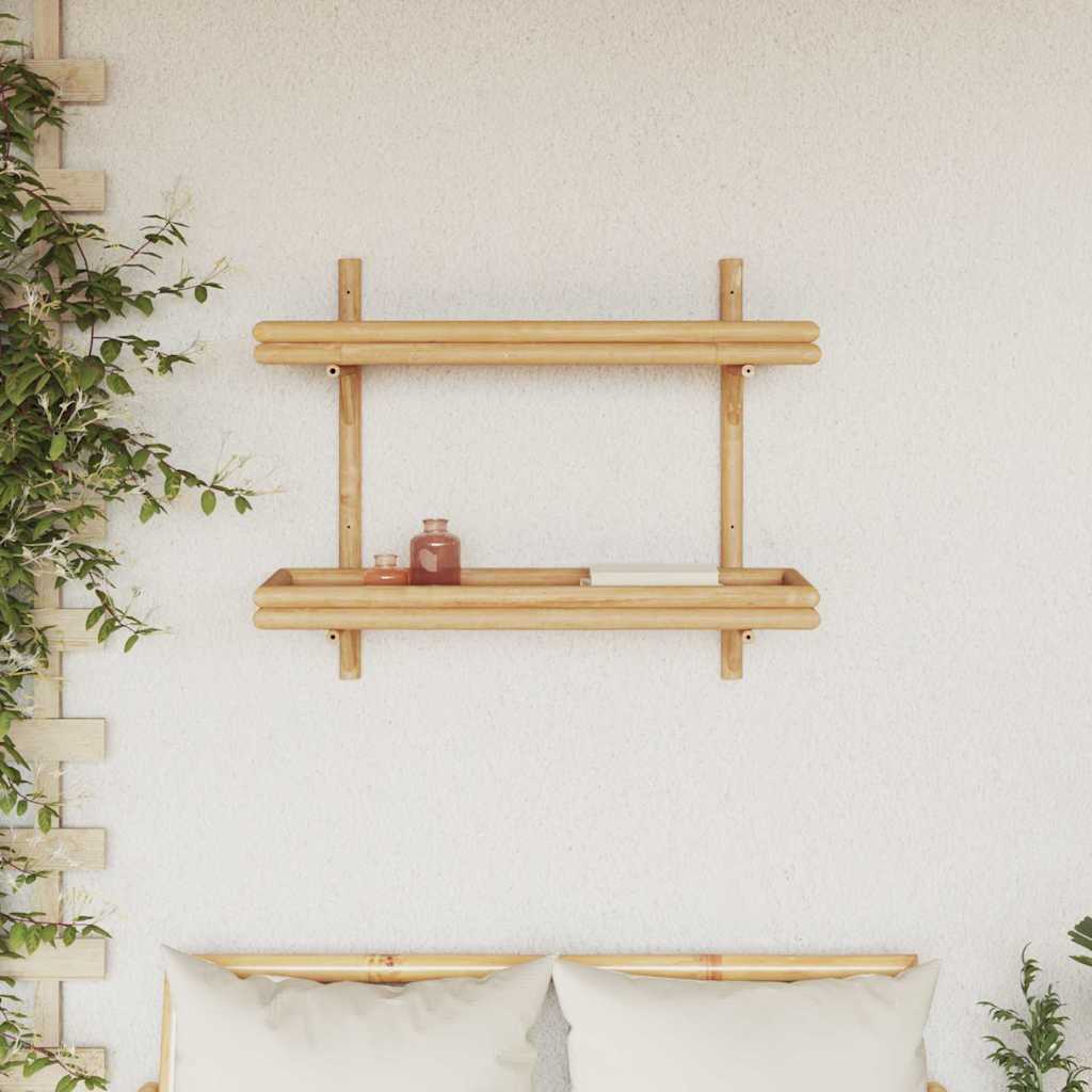 Falifiók polcokkal tárolóval Barna 75 x 26 x 60 cm bambusz