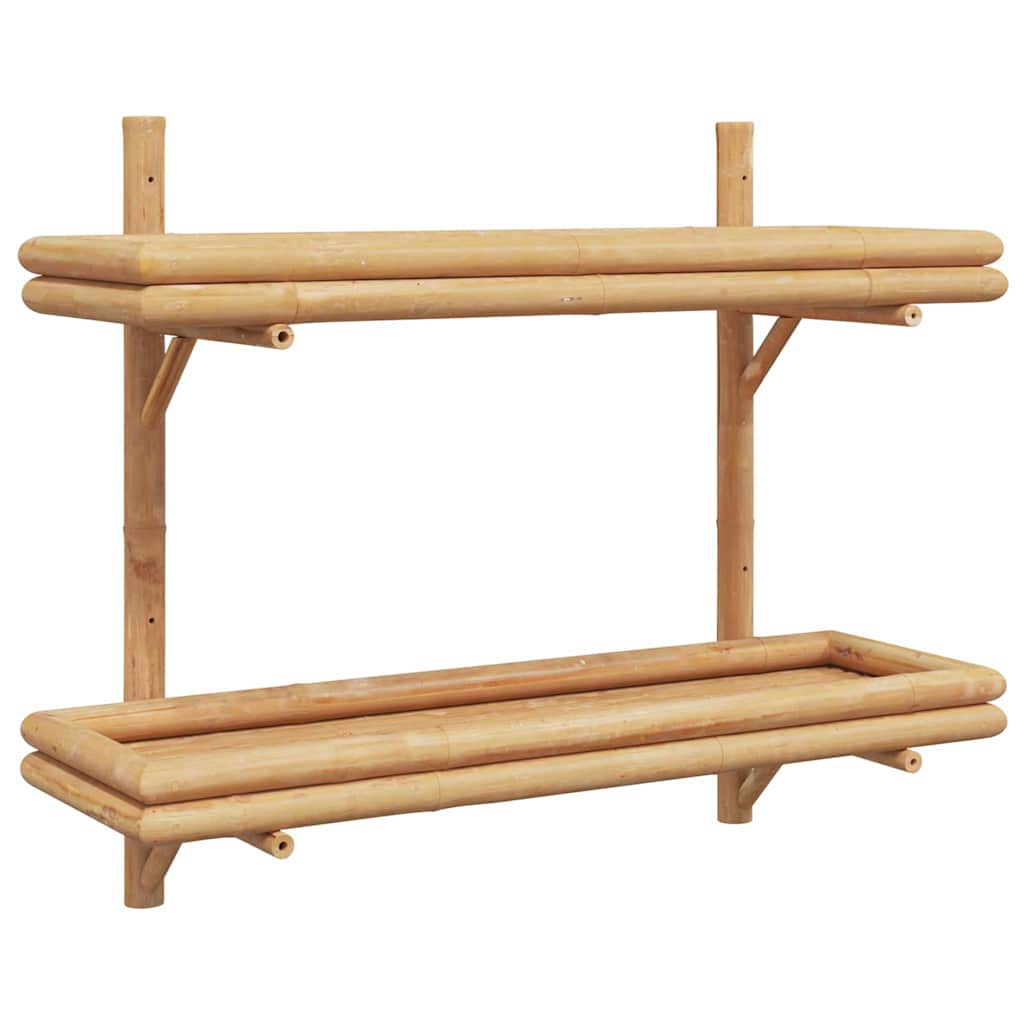 Falifiók polcokkal tárolóval Barna 75 x 26 x 60 cm bambusz