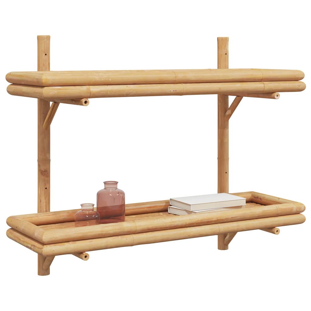 Falifiók polcokkal tárolóval Barna 75 x 26 x 60 cm bambusz