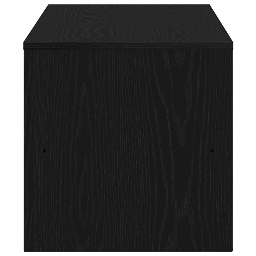 fekete tölgy színű szerelt fa TV-szekrény 120 x 40 x 40 cm