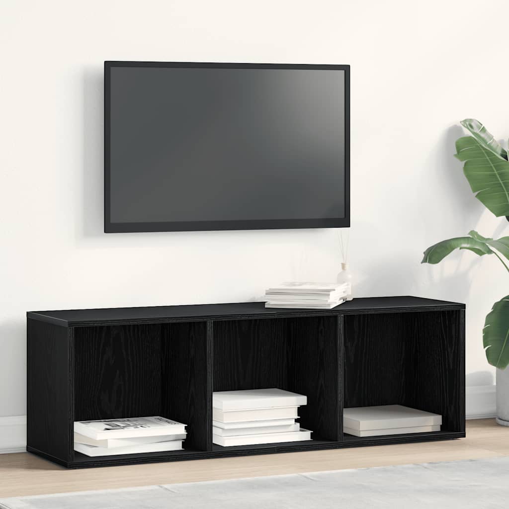 fekete tölgy szerelt fa könyvespolc 36x30x114 cm