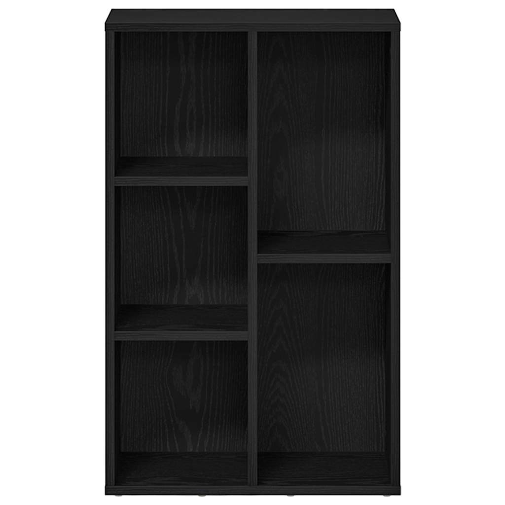 fekete tölgy szerelt fa könyvespolc 50x25x80 cm