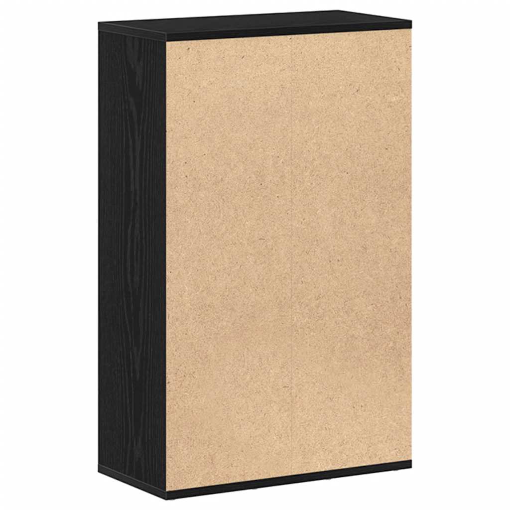 fekete tölgy szerelt fa könyvespolc 50x25x80 cm