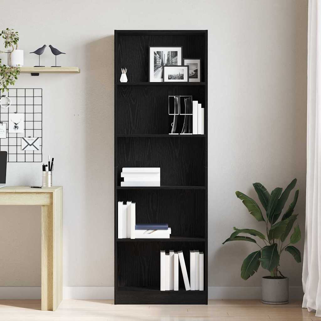 Könyvespolc Musta tammi 60 x 24 x 176 cm Faanyag