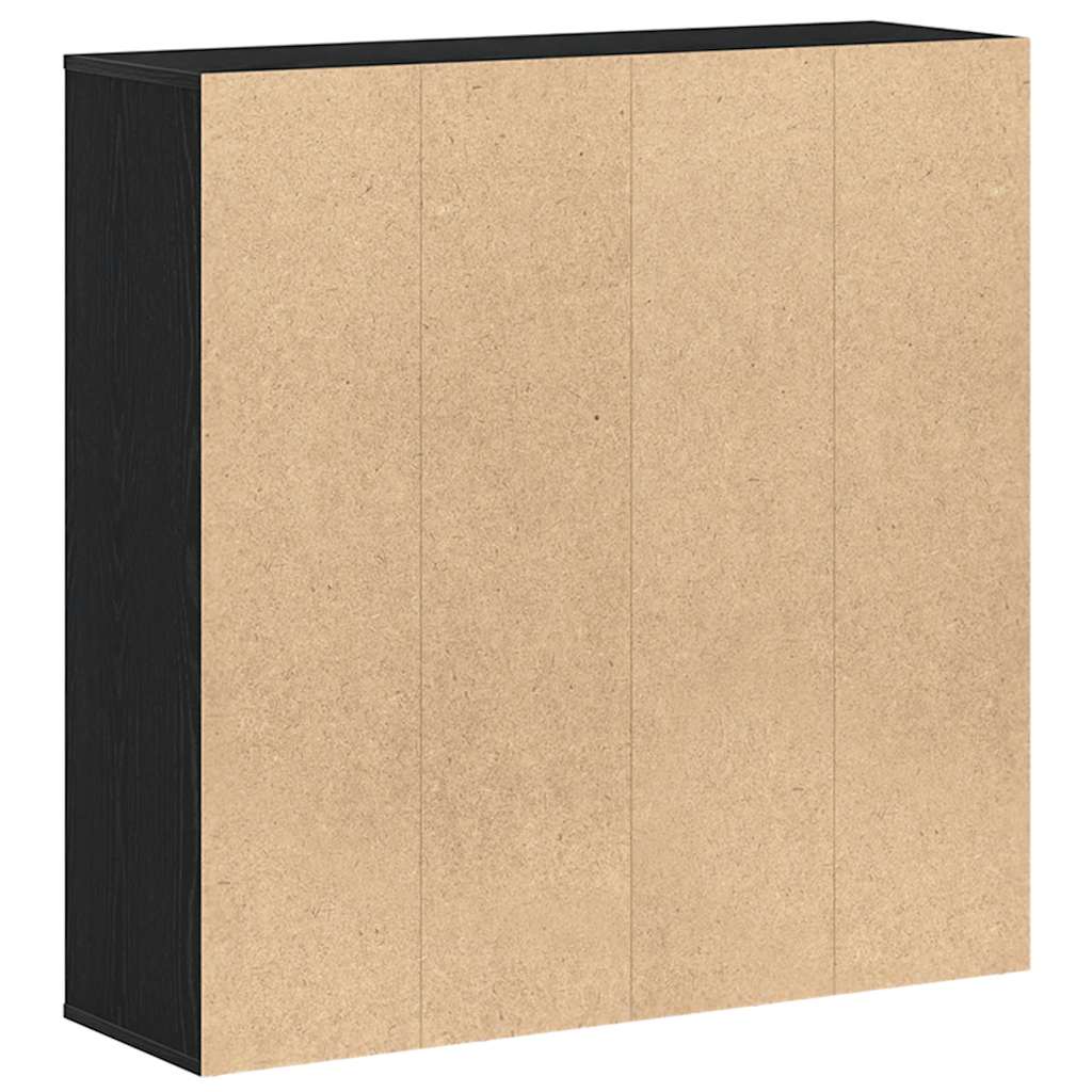 fekete tölgy színű szerelt fa könyvszekrény 98x29x97,5 cm