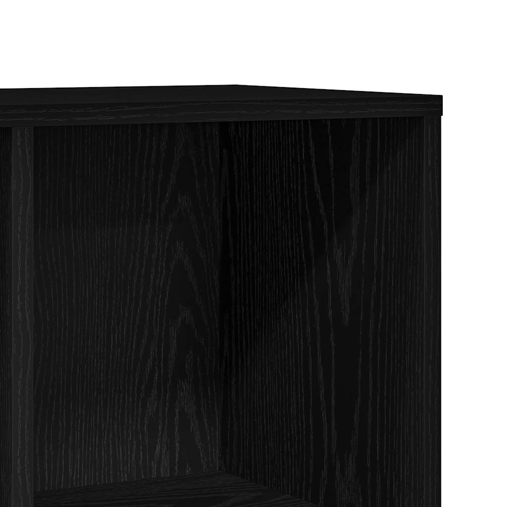 fekete tölgy színű szerelt fa könyvszekrény 98x29x97,5 cm