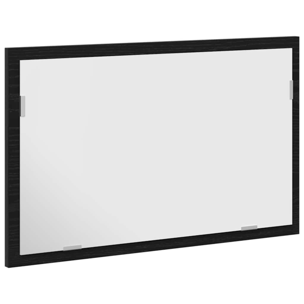 fekete tölgy fürdőszoba tükör LED világítással 60x8,5x37 cm