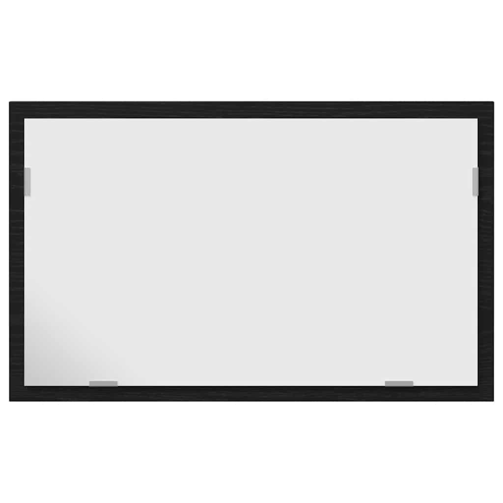 fekete tölgy fürdőszoba tükör LED világítással 60x8,5x37 cm