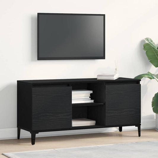 TV szekrény Fekete 102 x 35 x 50 cm Faanyag