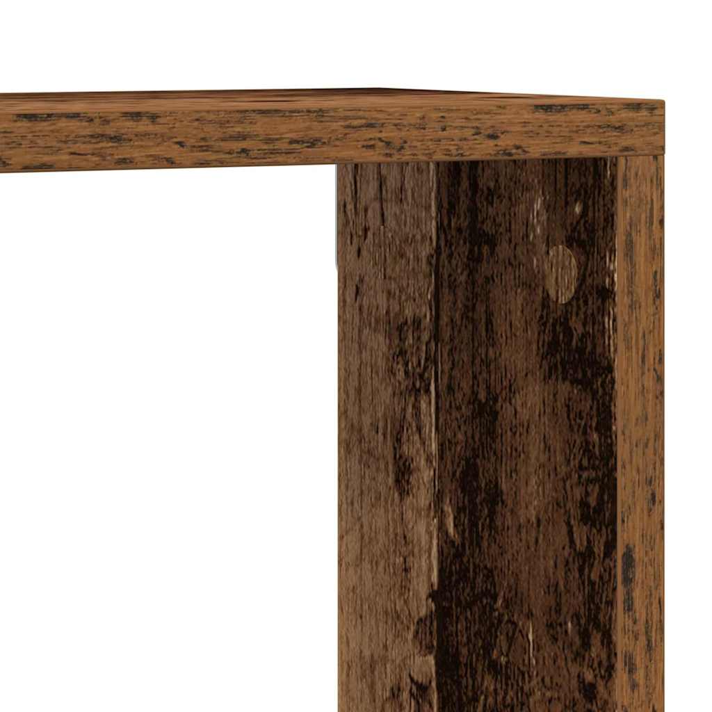 Fali Polc polcokkal 2 pcs Régi fa 80 x 15 x 26 cm Faanyag