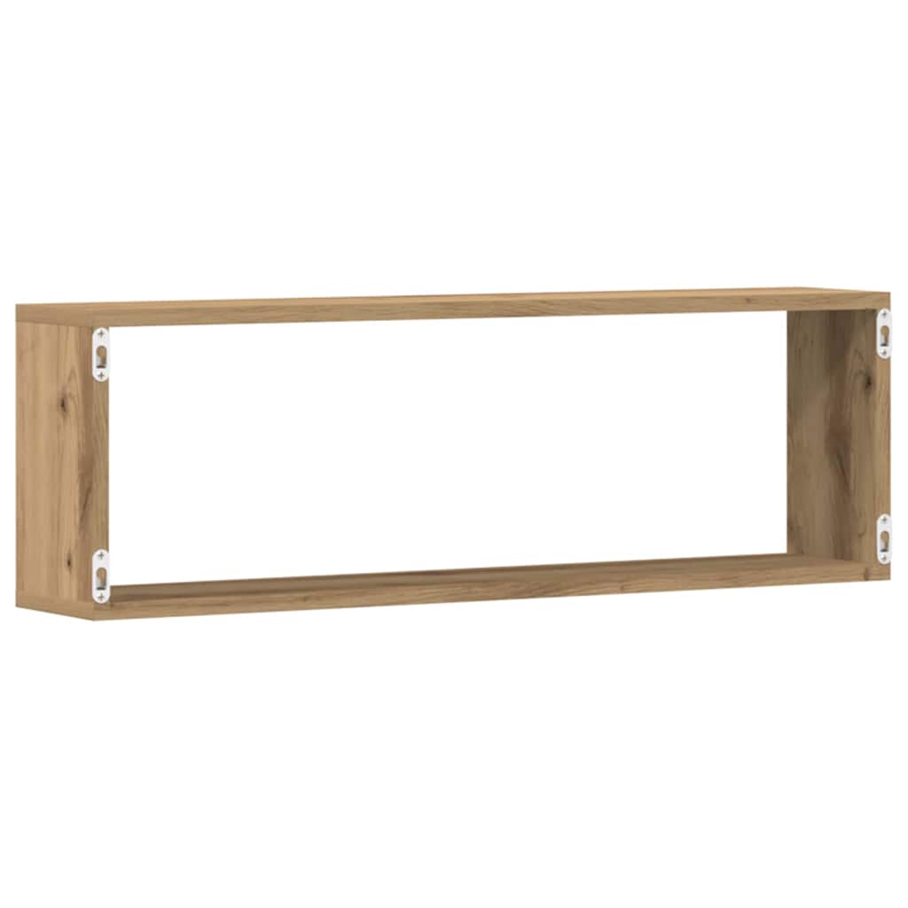 Fali Polc 4 pcs Kézműves tölgy 80 x 15 x 26 cm Faanyag