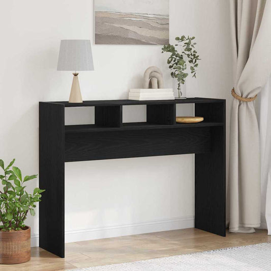 Konzolasztal Musta tammi 105 x 30 x 80 cm Faanyag