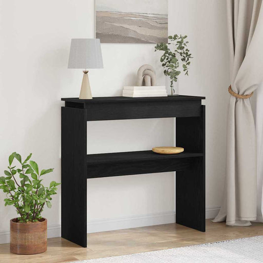 Konzolasztal Musta tammi 80 x 30 x 80 cm Faanyag