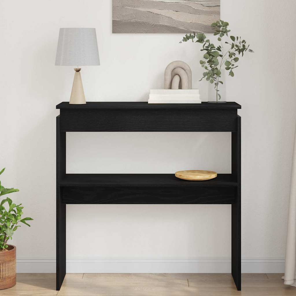 Konzolasztal Musta tammi 80 x 30 x 80 cm Faanyag