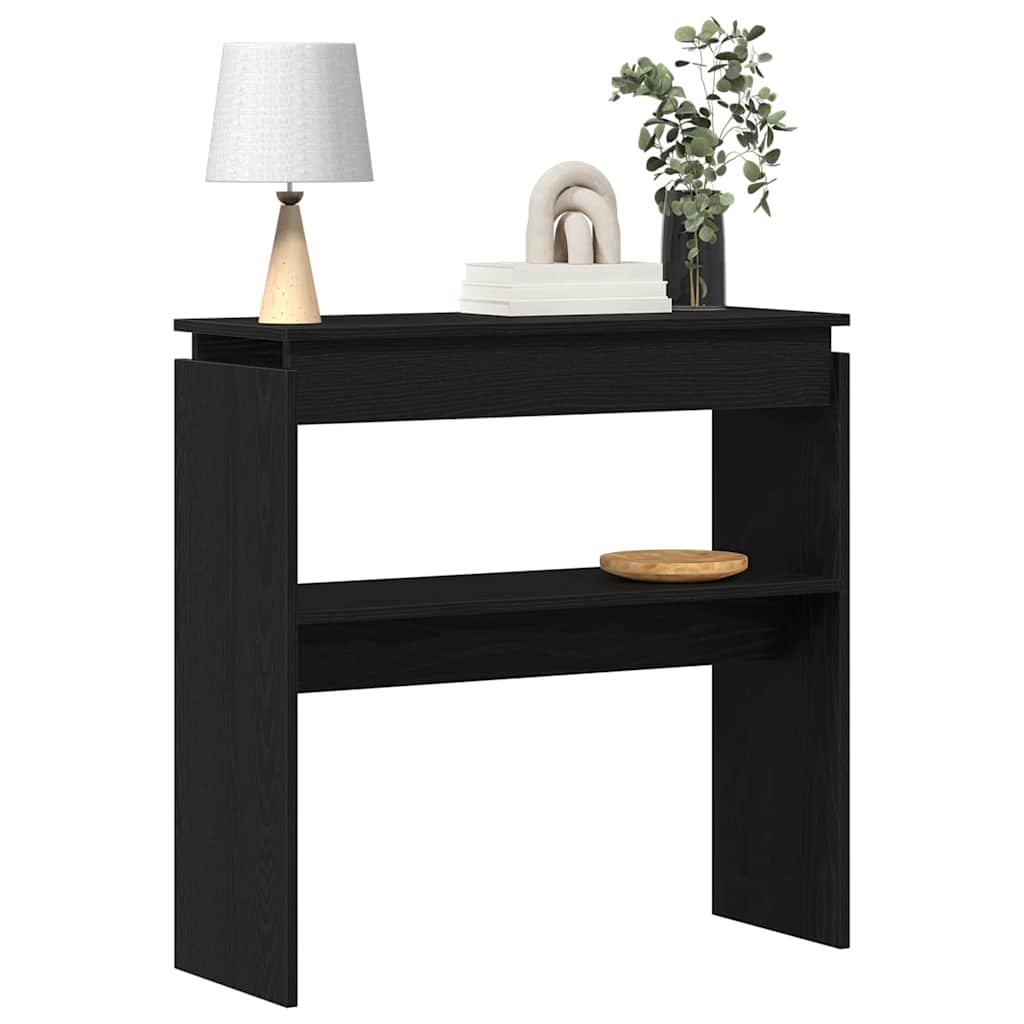 Konzolasztal Musta tammi 80 x 30 x 80 cm Faanyag