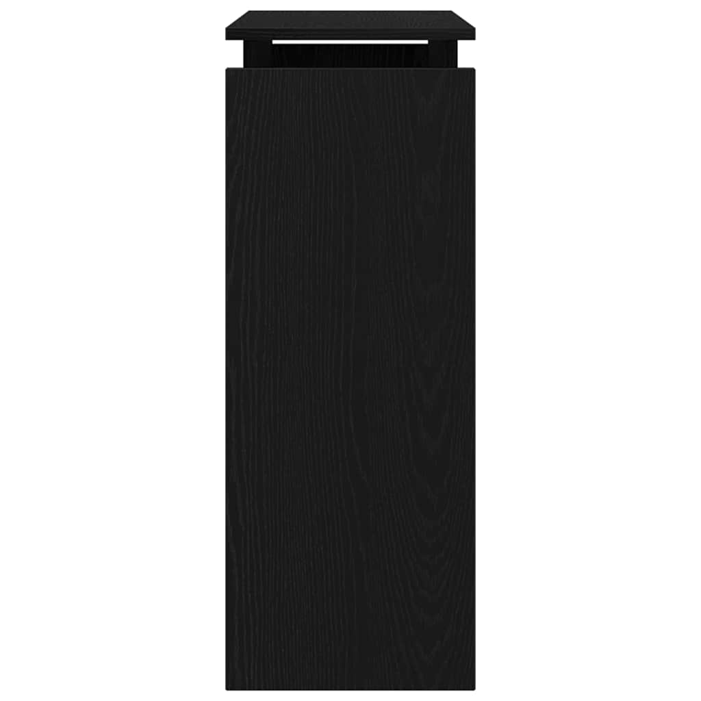 Konzolasztal Musta tammi 80 x 30 x 80 cm Faanyag