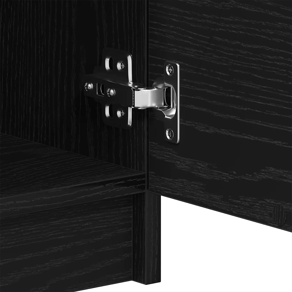 TV szekrény Fekete tölgy 102 x 32 x 35.5 cm Faanyag