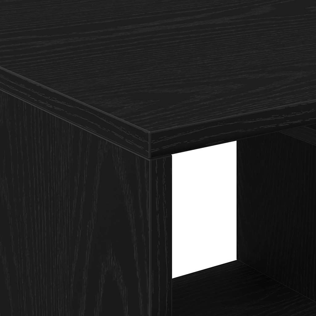 Dohányzóasztal with Drawer Musta tammi 90 x 49 x 45 cm Faanyag