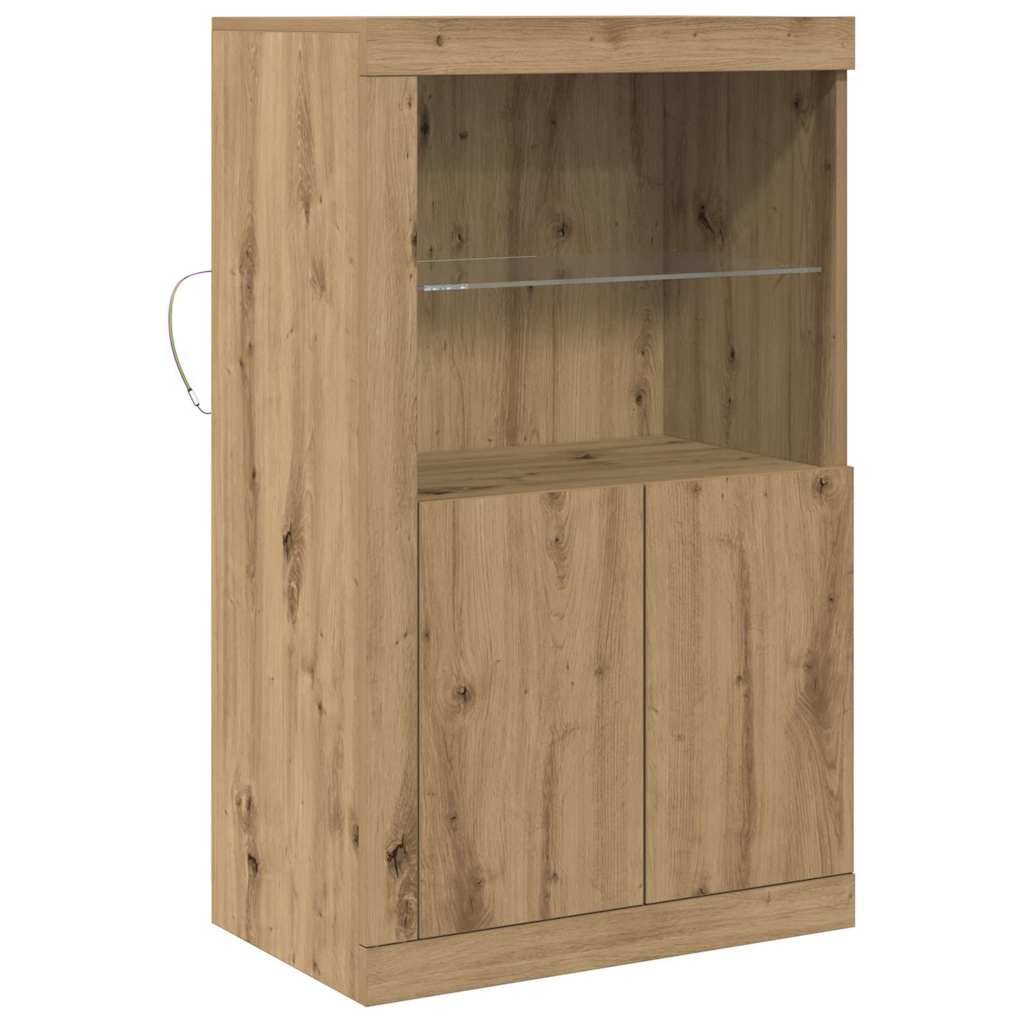 Oldalsó szekrény kézműves tölgy 60.5 x 37 x 100 cm Faanyag