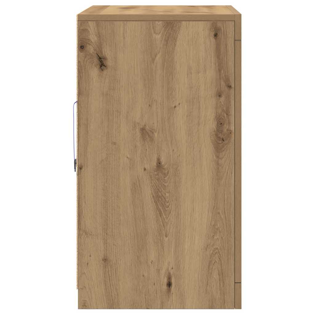 Oldalsó szekrény 2 pcs kézműves tölgy 41 x 37 x 67 cm Faanyag