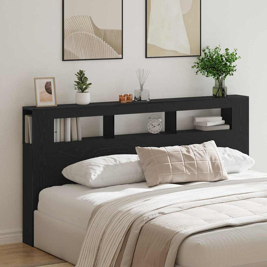 LED ágytámla Musta tammi 200 x 18.5 x 103.5 cm Faanyag