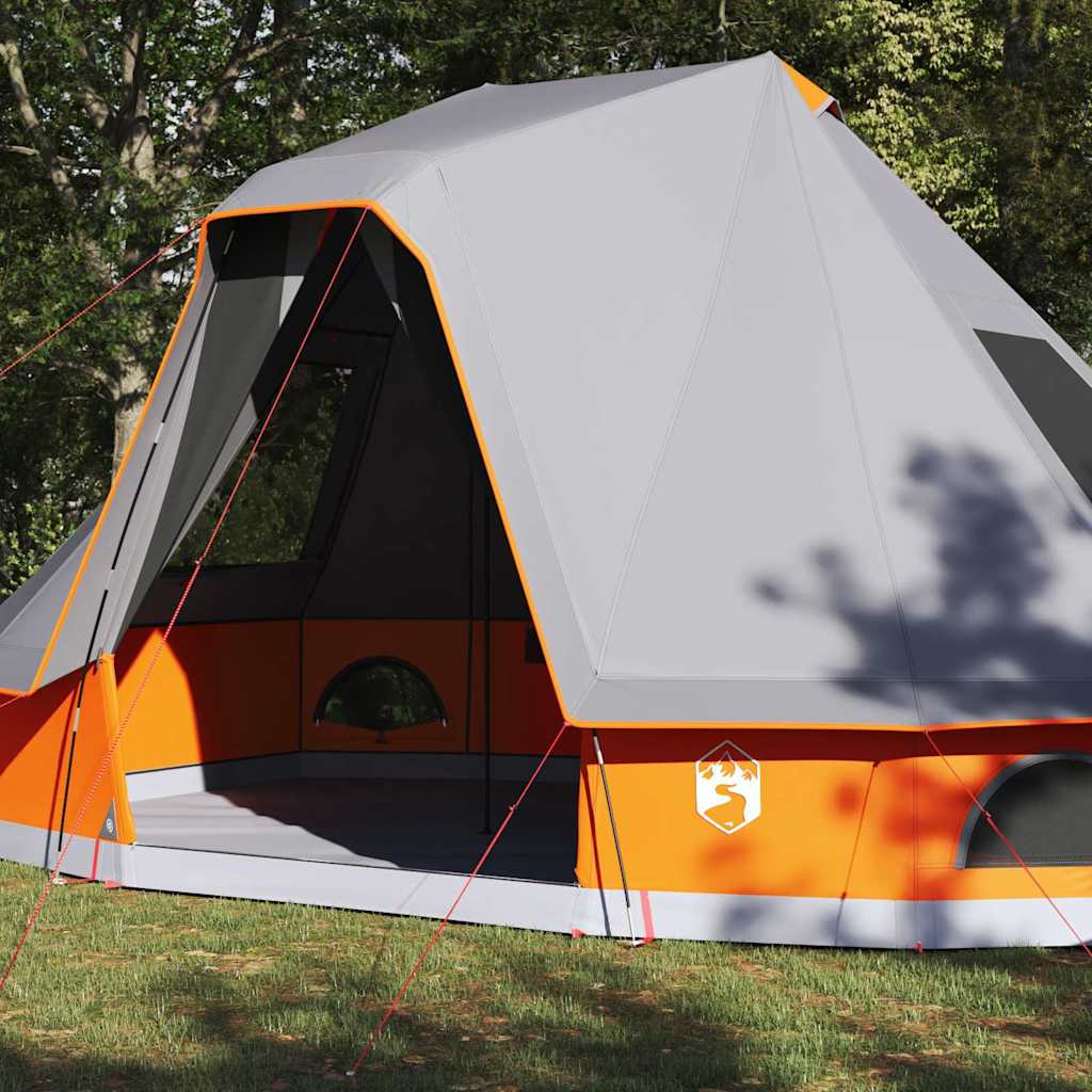 Családi Tipi sátor tetővel Szürke és narancs 466 x 310 x 240 cm