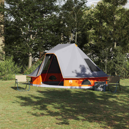 Családi Tipi sátor tetővel Szürke és narancs 466 x 310 x 240 cm