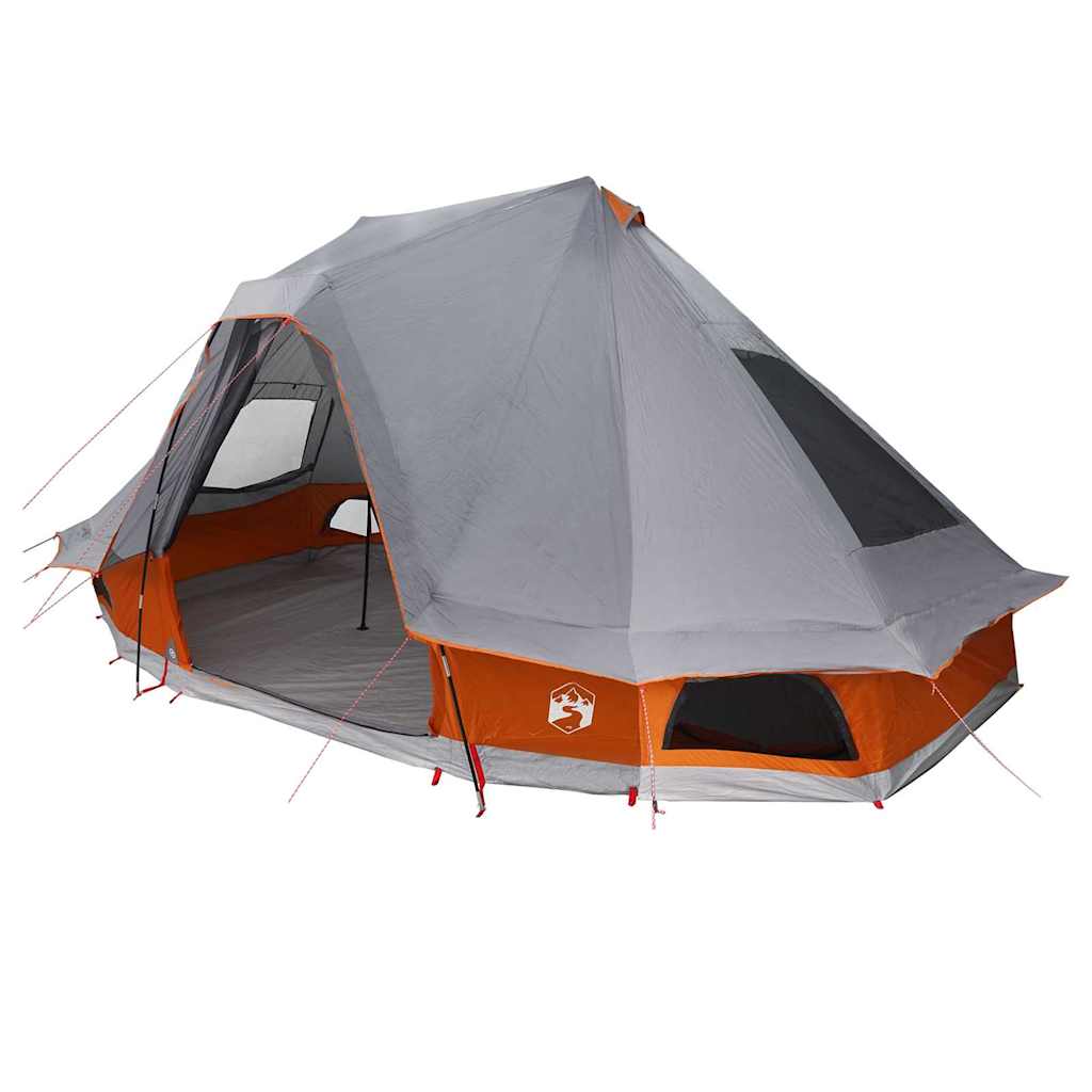 Családi Tipi sátor tetővel Szürke és narancs 466 x 310 x 240 cm