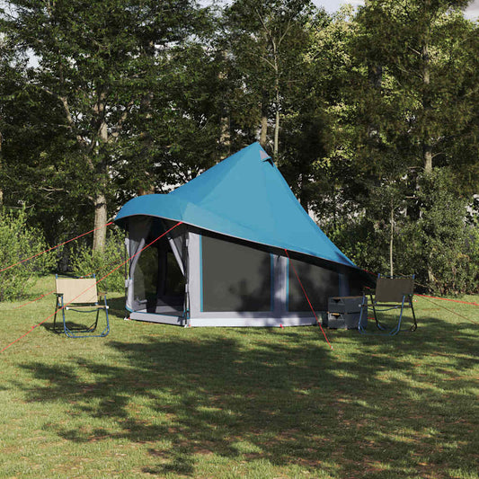Családi Tipi sátor tetővel Kék 404 x 370 x 270 cm