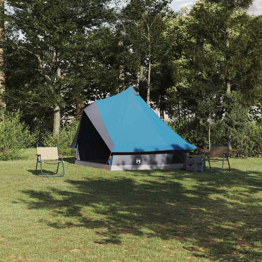 Családi Tipi sátor tetővel Kék és Szürke 400 x 346 x 250 cm