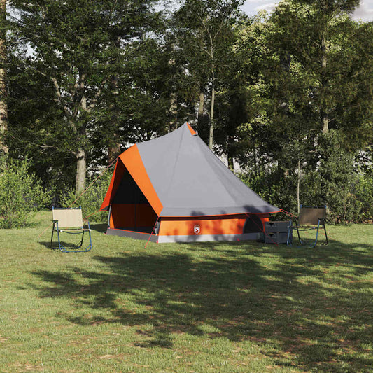 Családi Tipi sátor tetővel Szürke és narancs 400 x 346 x 250 cm