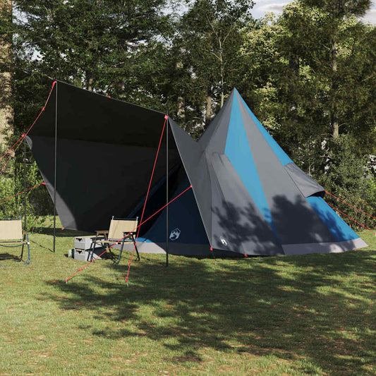 Családi Tipi sátor tetővel Kék és Szürke 510 x 690 x 330 cm