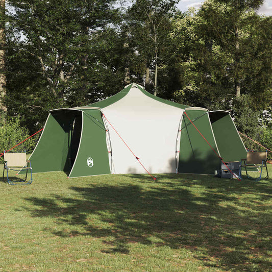 Tipi sátor tetővel zöld és bézs 492 x 492 x 275 cm szövet