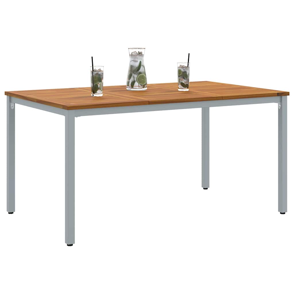 Kültéri asztalok Természetes és Szürke 150 x 90 x 75 cm