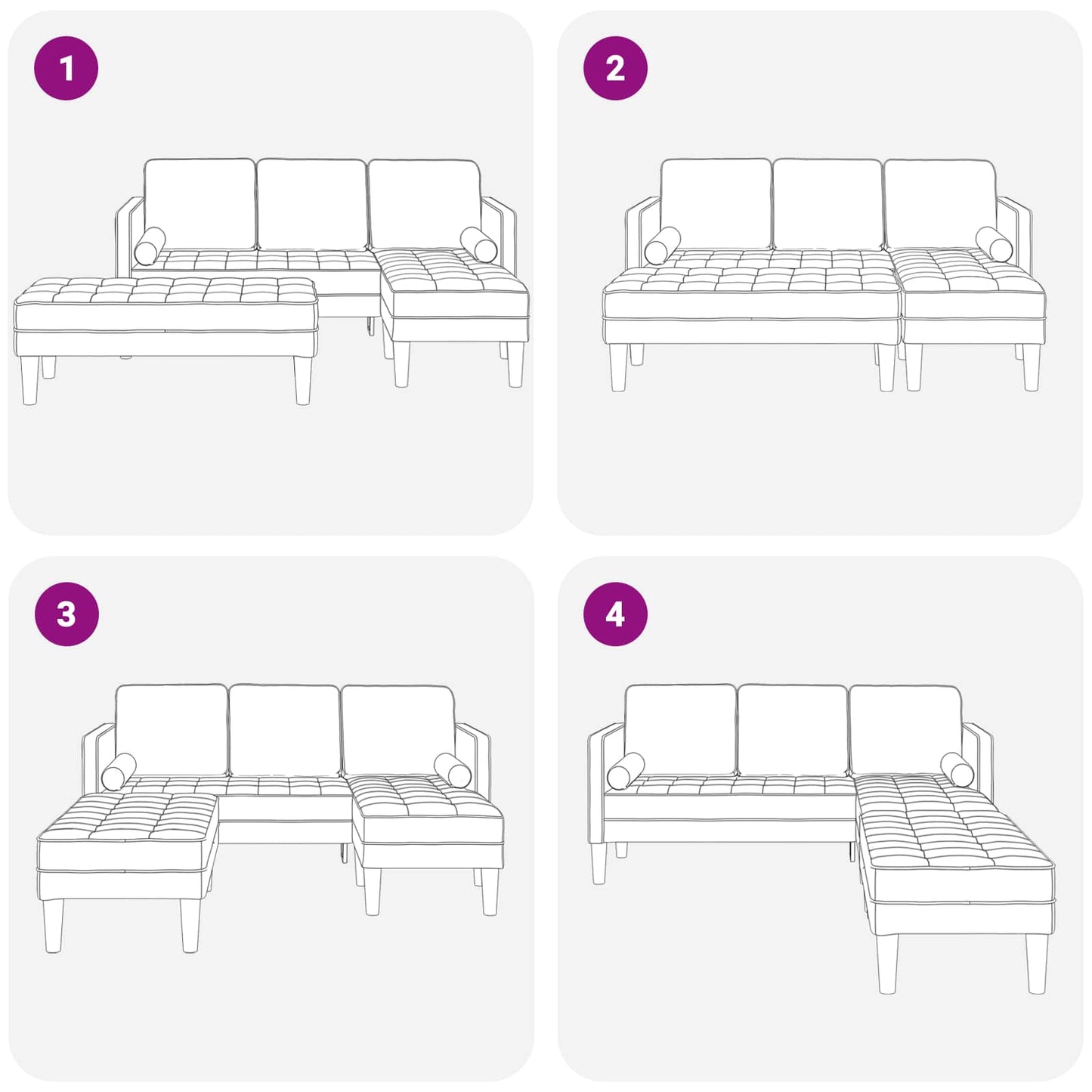 Kanapé Szett 2 pcs Világos zöld 173 x 131 x 67 cm Bársony