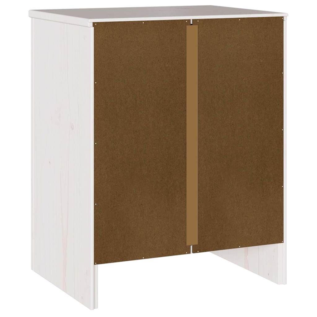 Éjjeliszekrény Drammen Fehér 45 x 35 x 56 cm Tömör fenyőfa